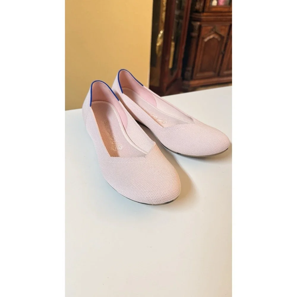 Rothy's The Flat Petal Pink Knit Ballet Flats Round Toe Shoes Womens Size 9